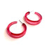 cranberry hoop earrings