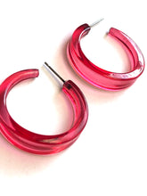 magenta red earrings