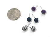 purple lucite stud earrings