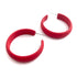 bright red midi hoops
