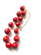 cherry red star necklace