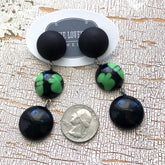 black statement earrings
