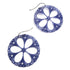 denim blue lace earrings