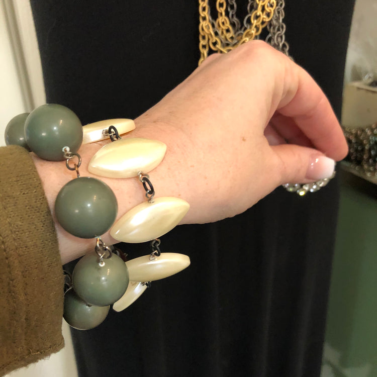stacked lucite bracelets