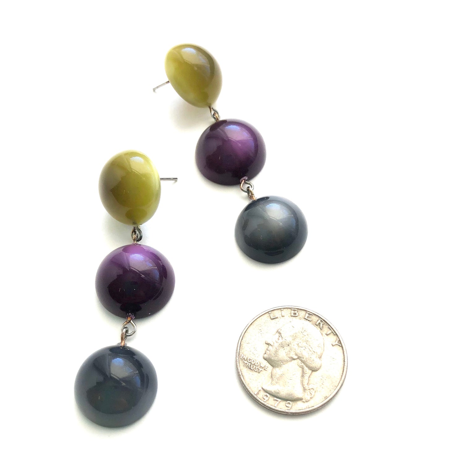 long olive earrings