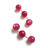 hot pink moonglow earring