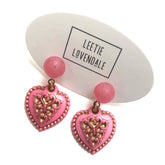 valentines day heart earrings