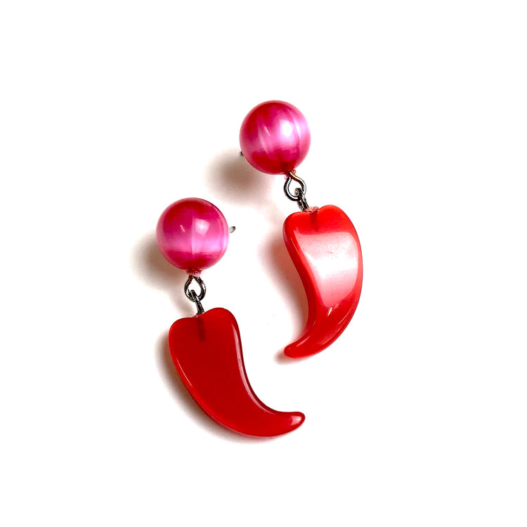 moonglow heart earrings