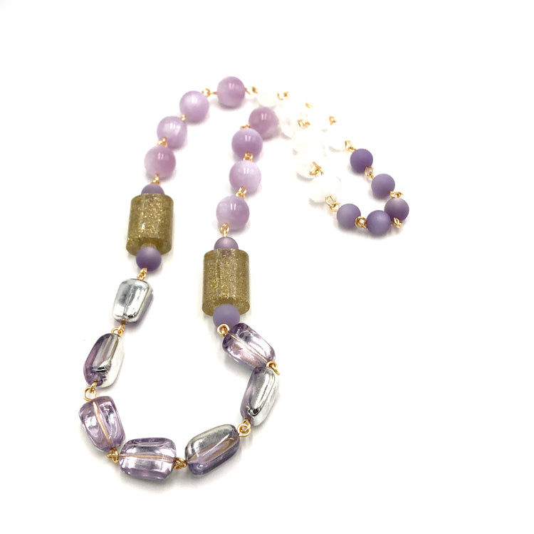 light purple statement necklace