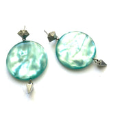 ice blue statement earrings