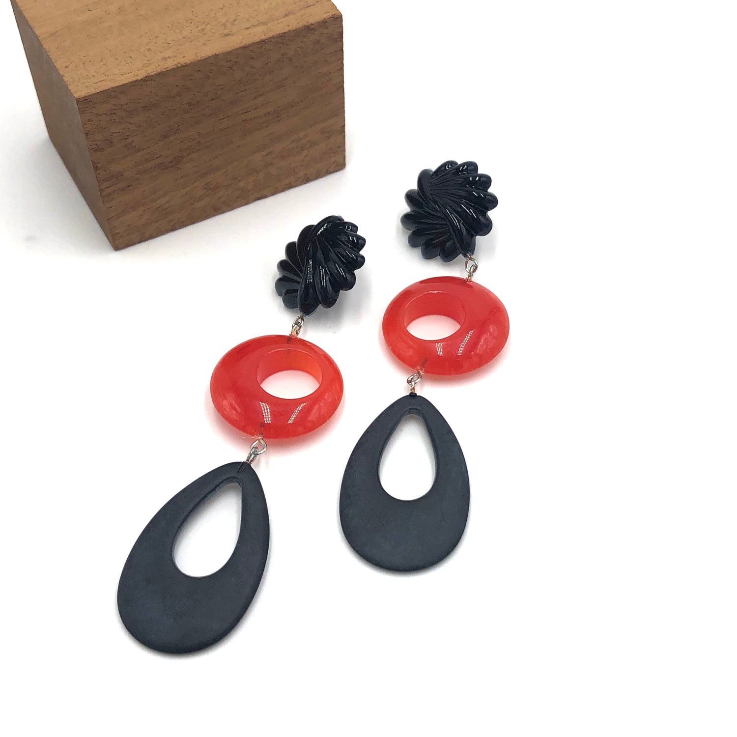 tomato red earrings