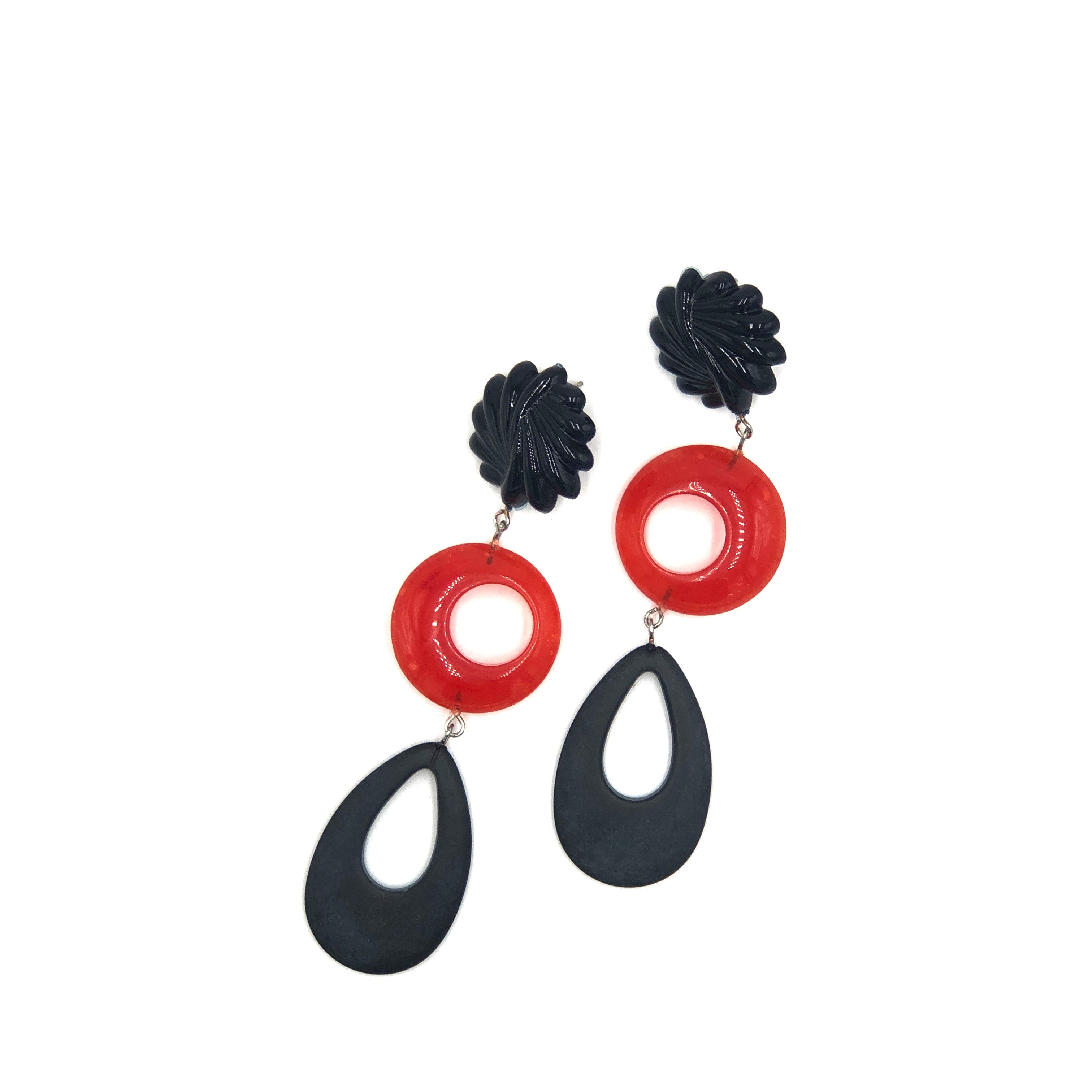 black long earrings