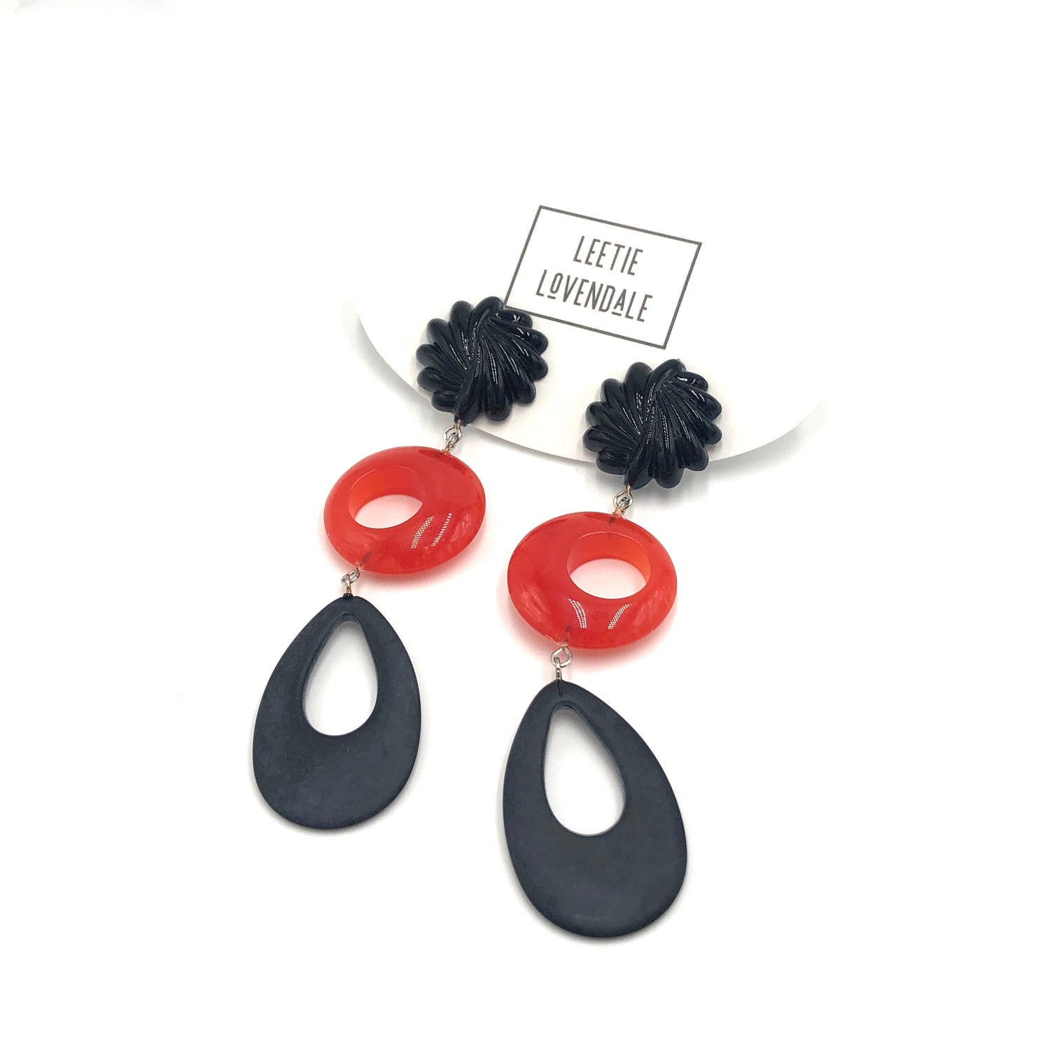 lucite statement earrings