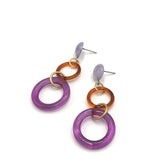 purple tortoise earrings