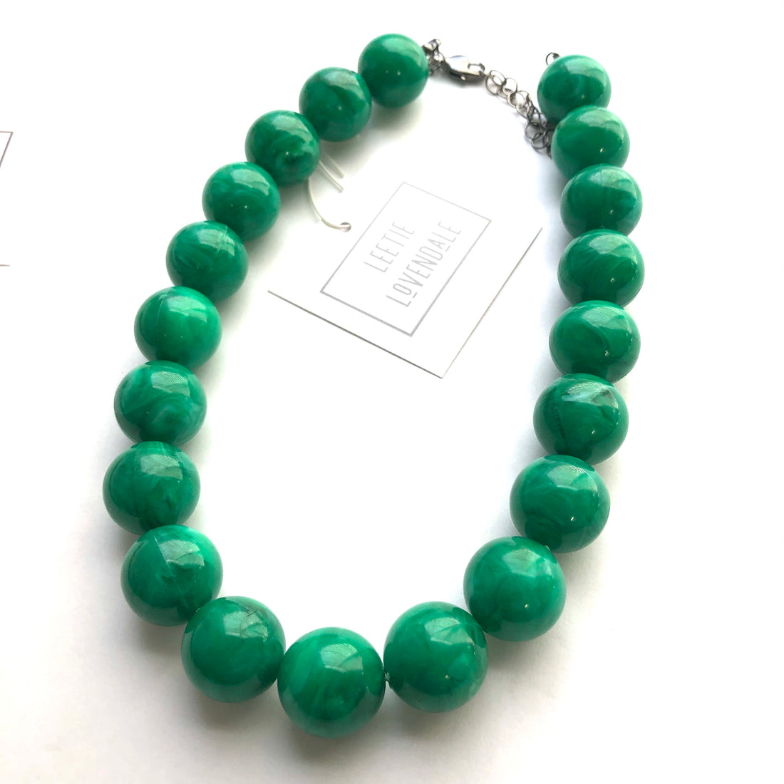 emerald green beads