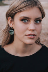 sarah earrings on model