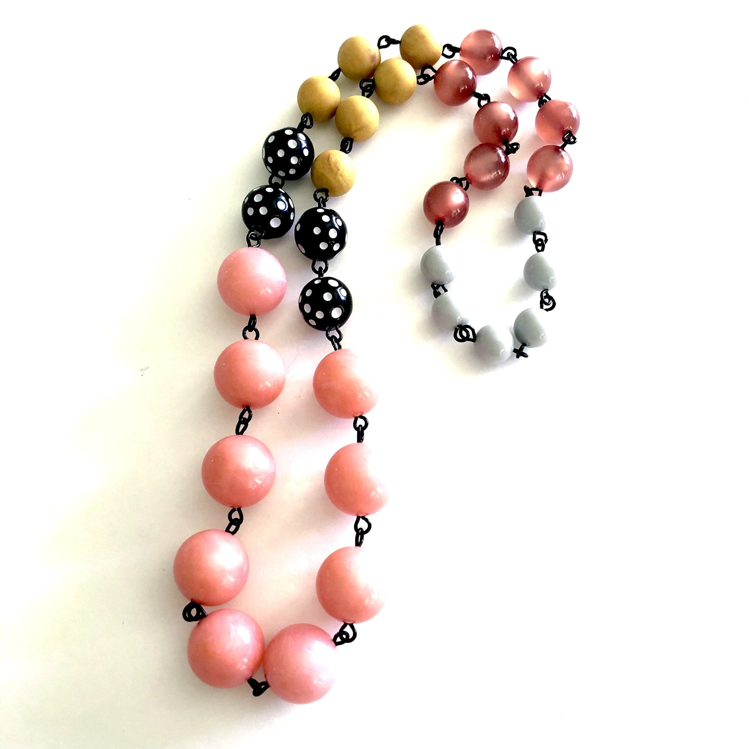 hand-linked beaded necklace