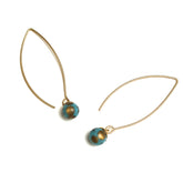 ice blue gold earrings