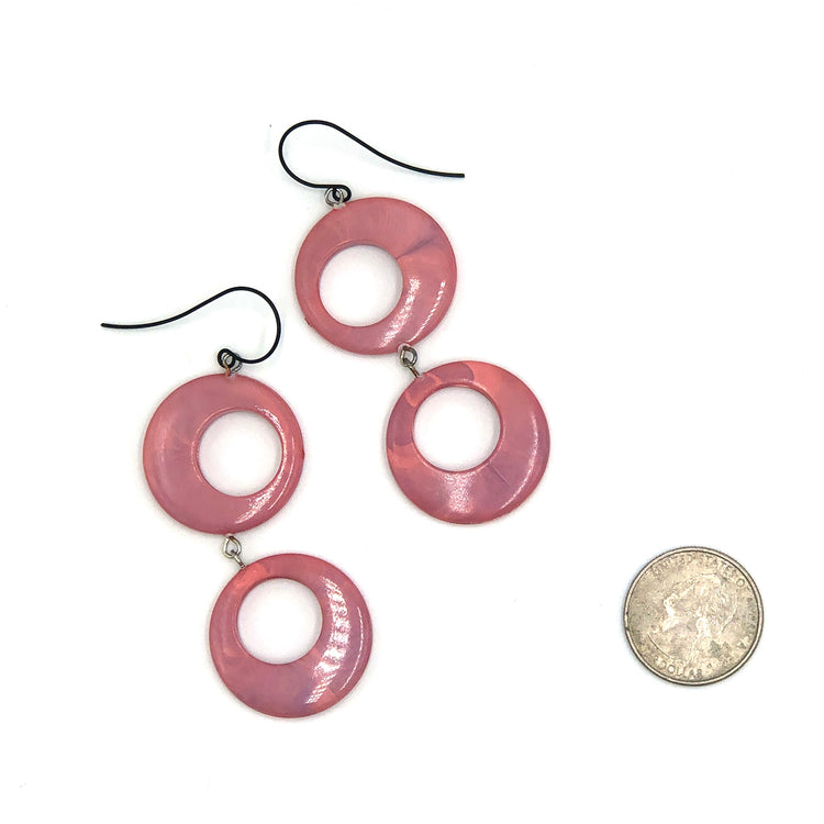 deep pink earrings
