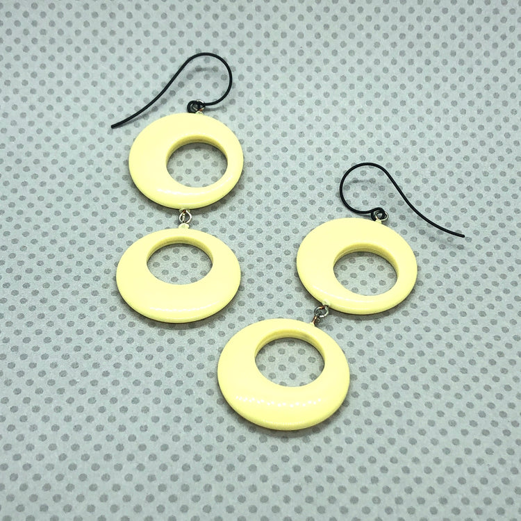 yellow earrings hoop