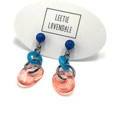 lucite linked earrings