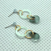 teal frosted earrings
