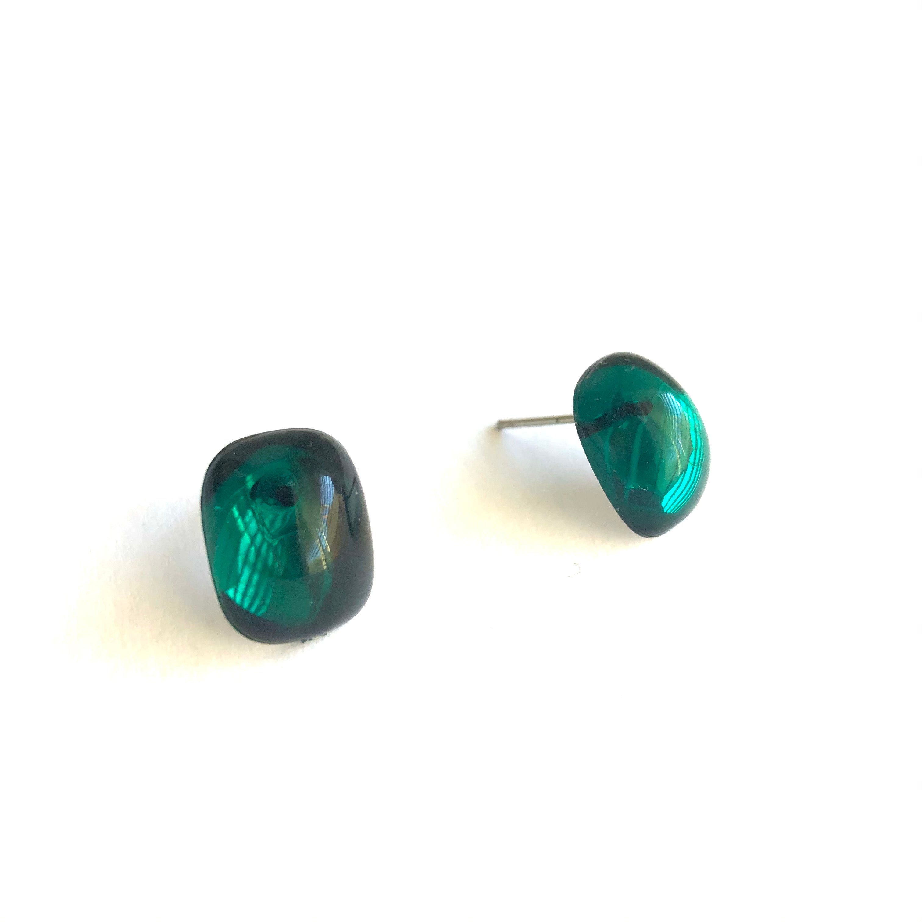 dark green earrings