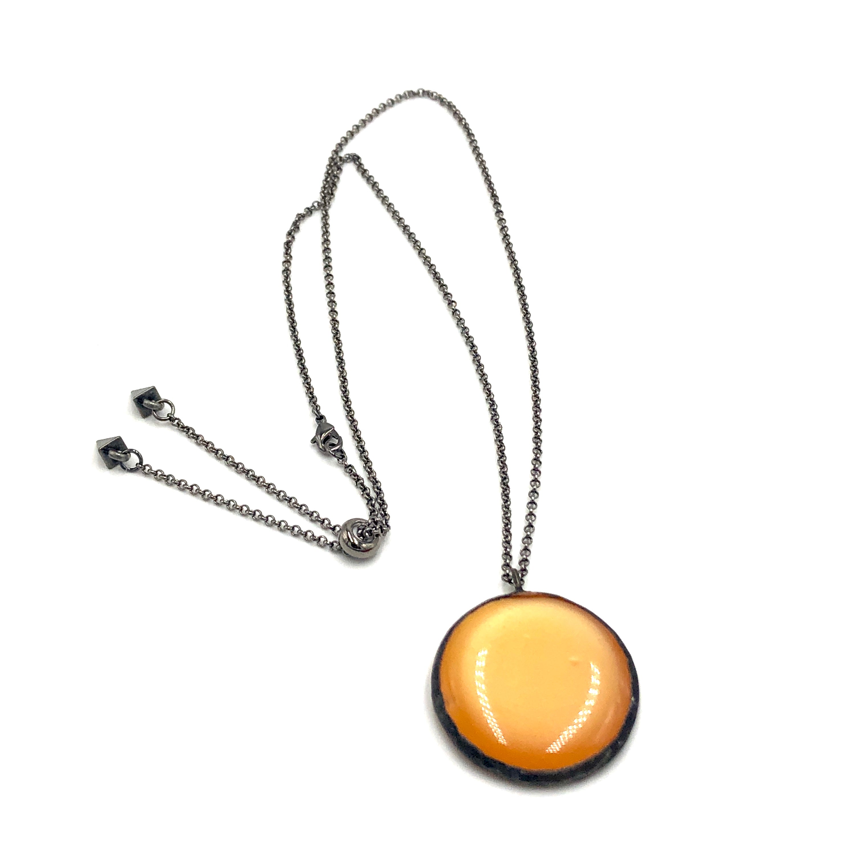 Buy Orange Semi Precious Stone Multi Beaded Pendant Necklace by Just  Jewellery Online at Aza Fashions.