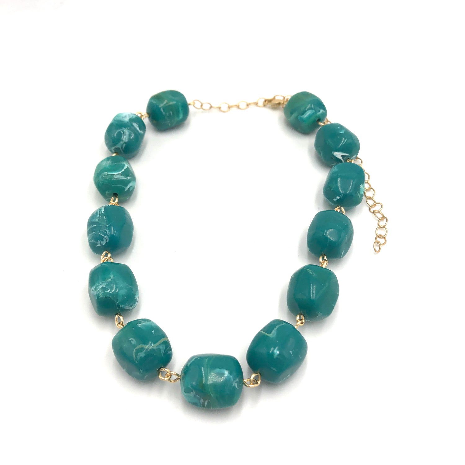watery green necklace