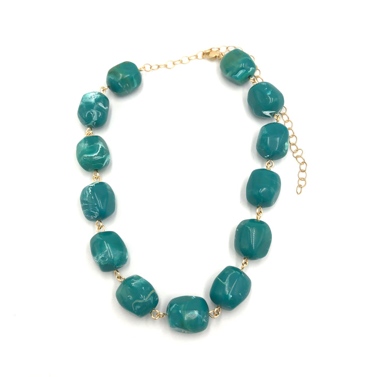 deep turquoise teal necklace