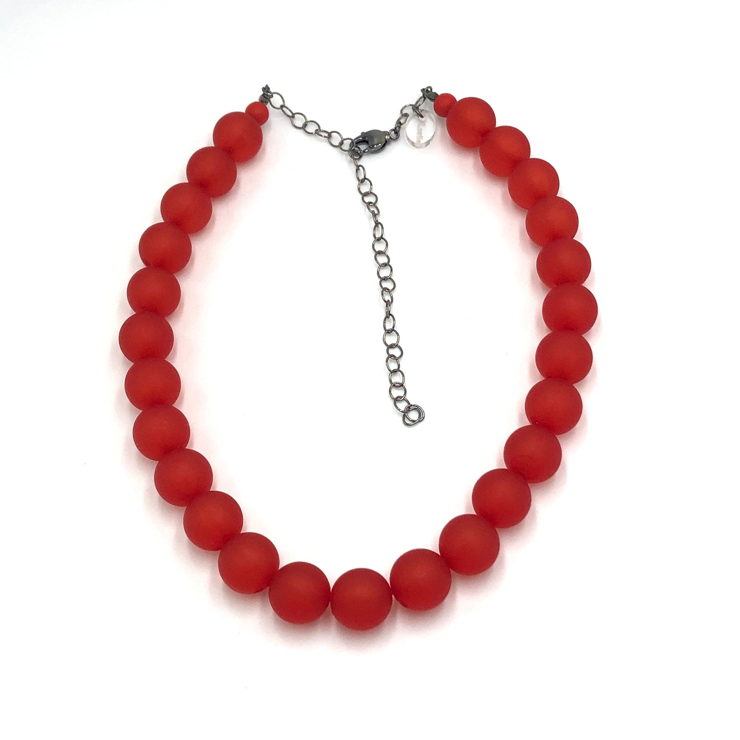 bright red necklace