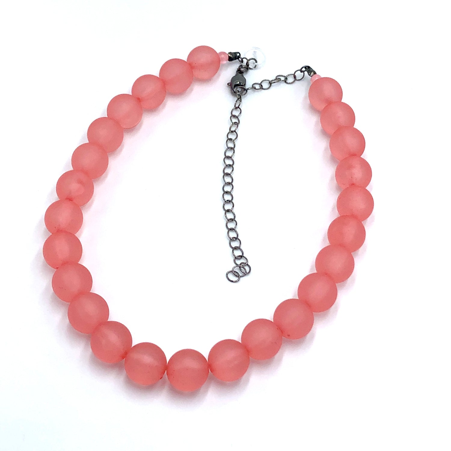 coral frosted marco necklace