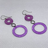 Purple Lucite Earrings
