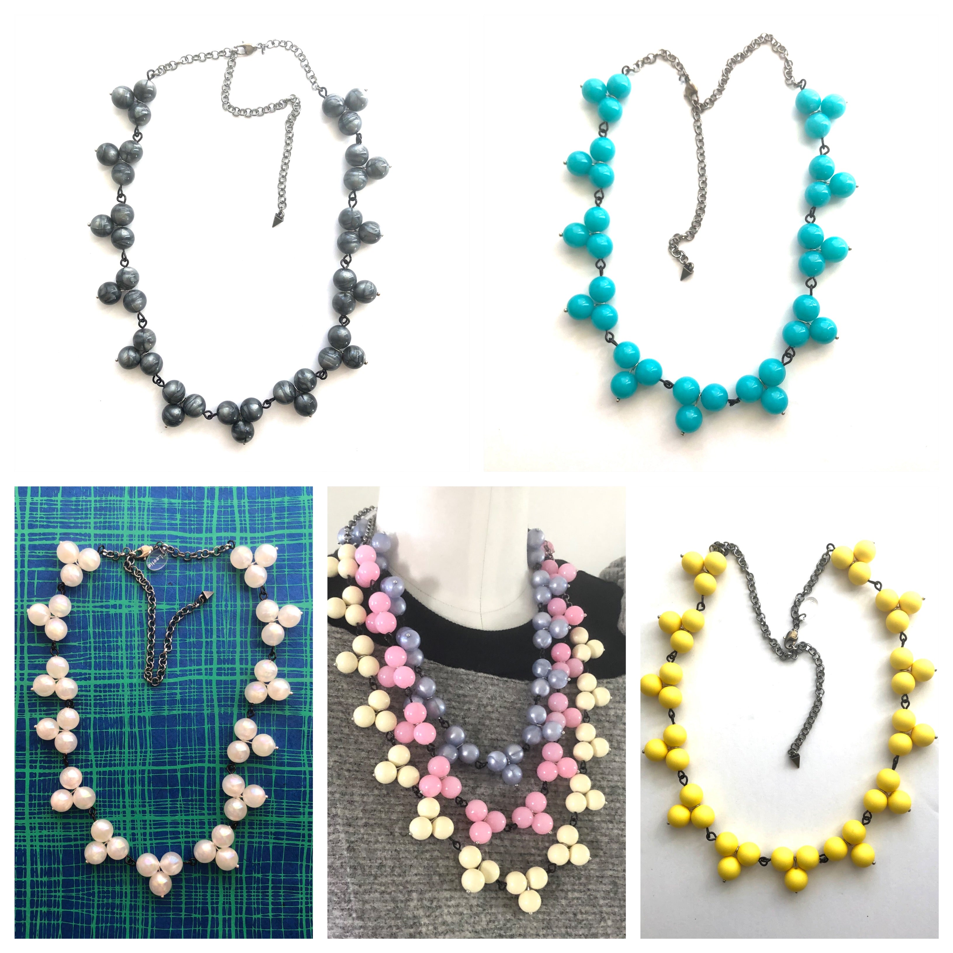 tricot beaded necklaces