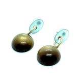 Ice blue and chocolate drop earrings