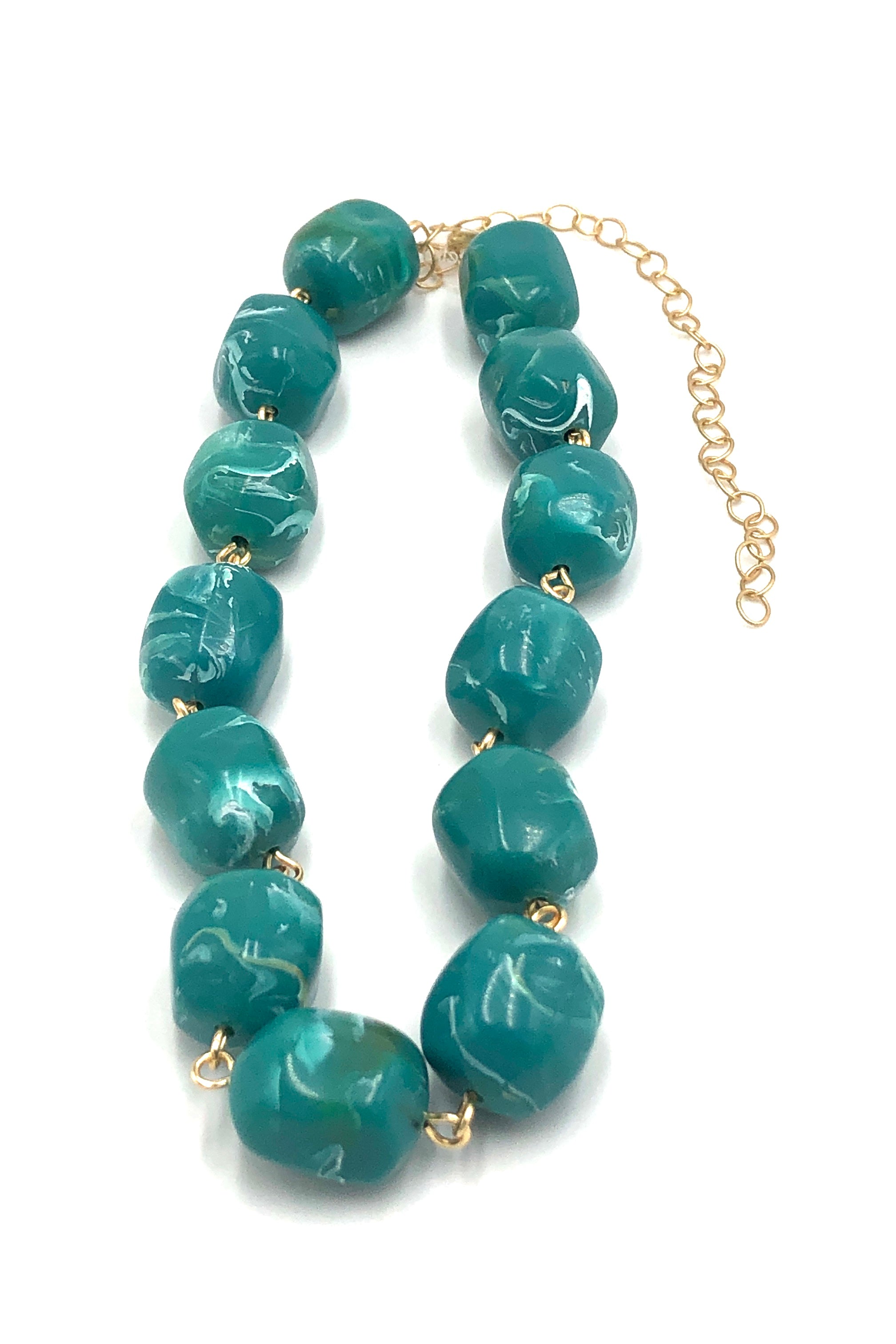 bead marbled necklace