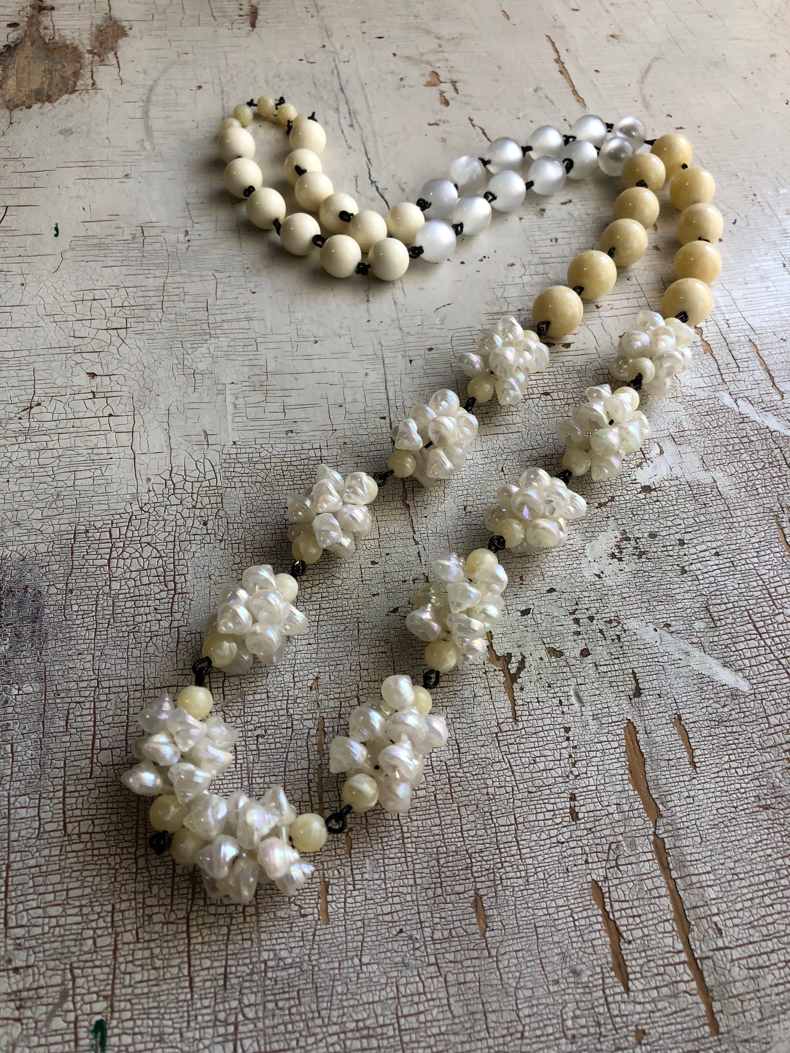 seashell long necklace
