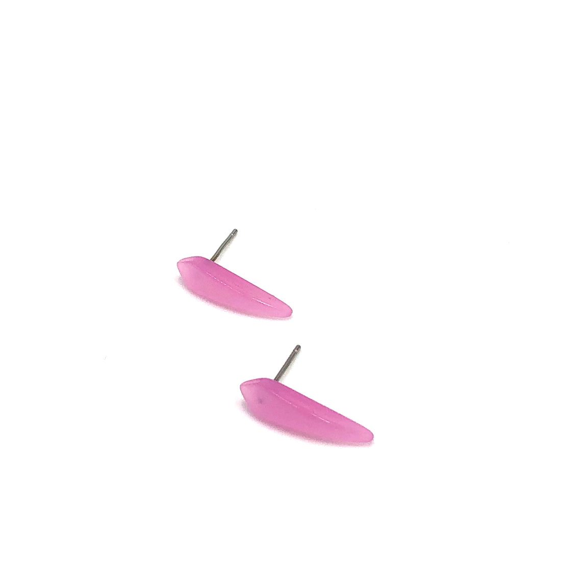 Pink Moonglow Shard Stud Earrings