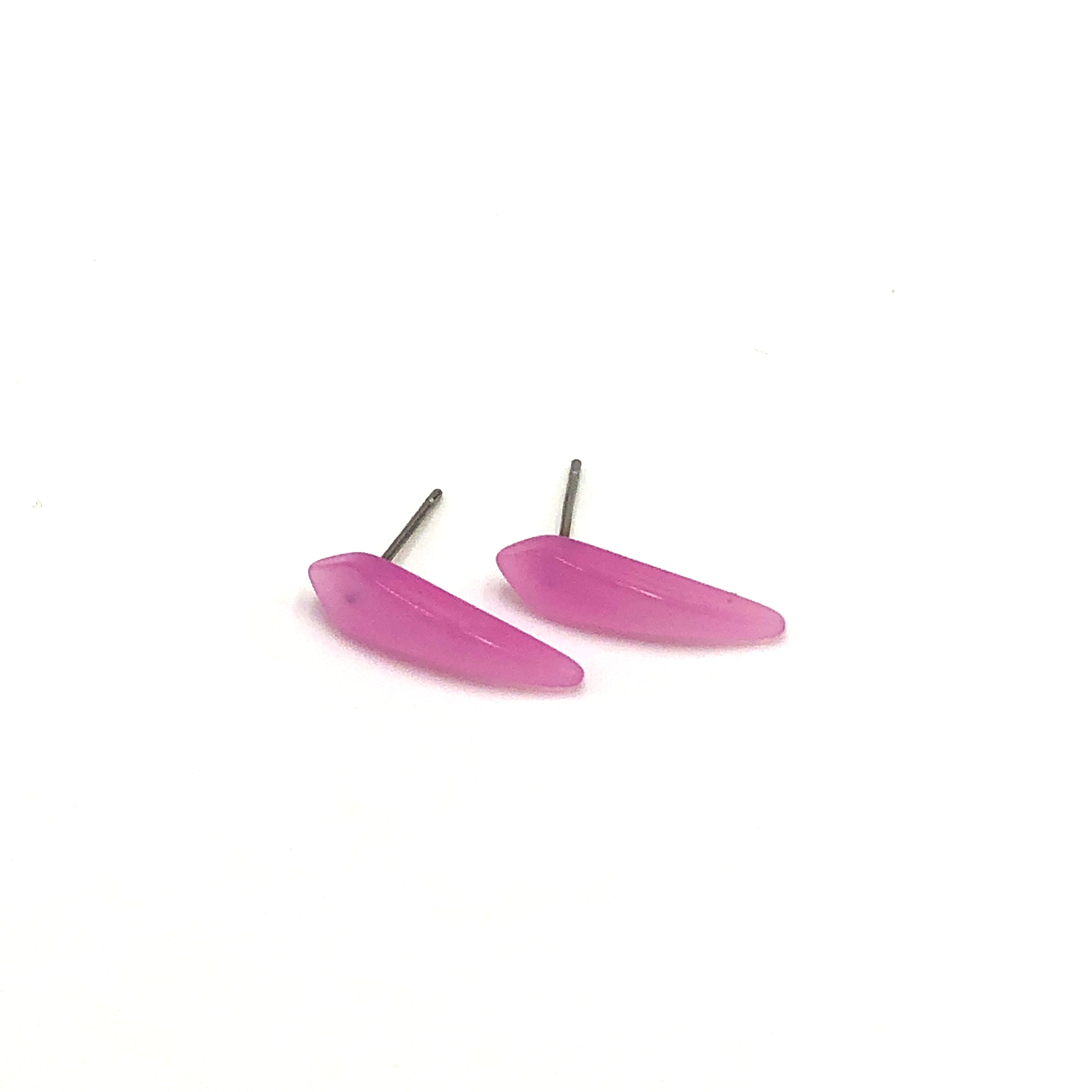 Pink Moonglow Shard Stud Earrings