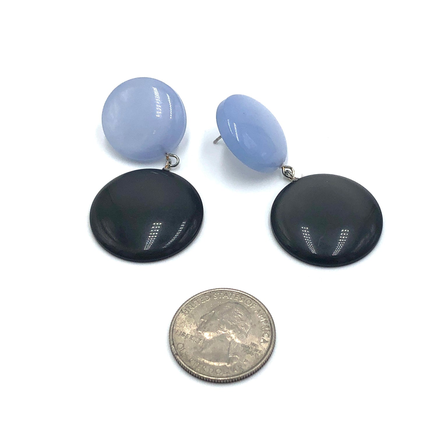 grey lucite earrings
