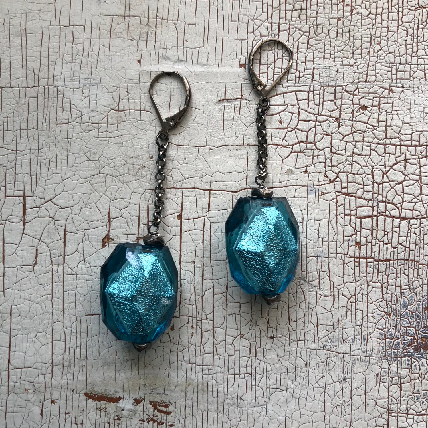 teal blue earrings