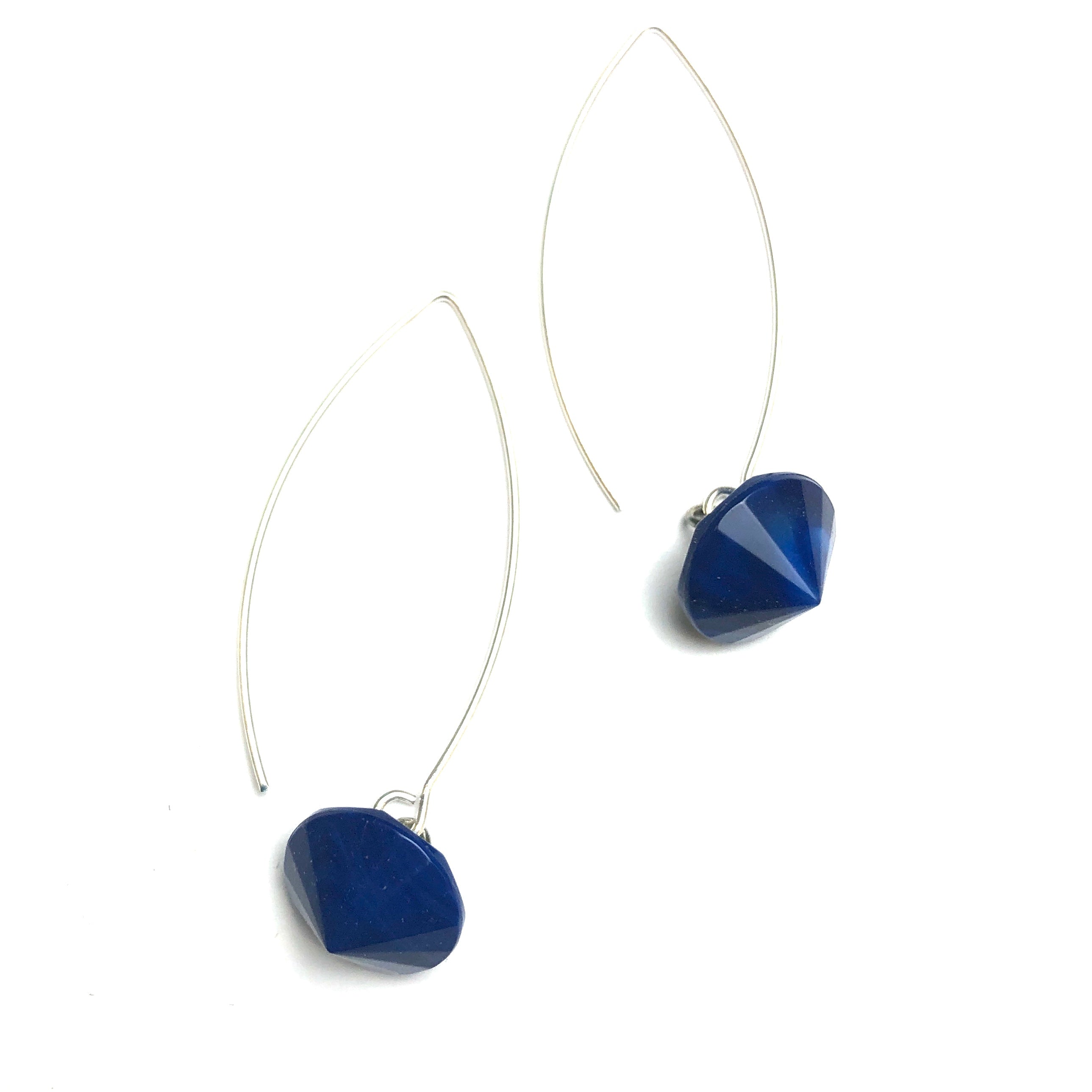 Cobalt Spike Raindrop Earrings