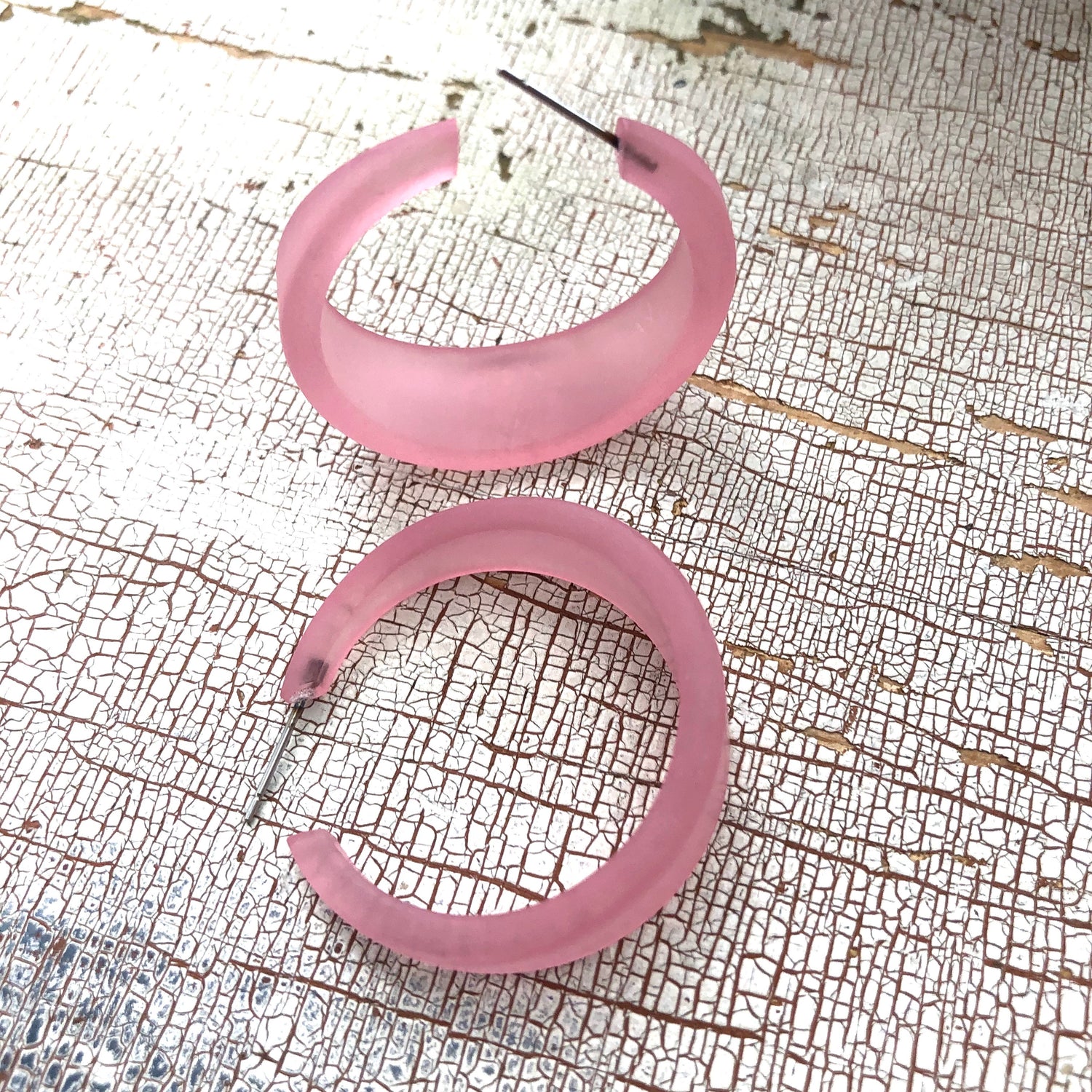pastel pink earrings