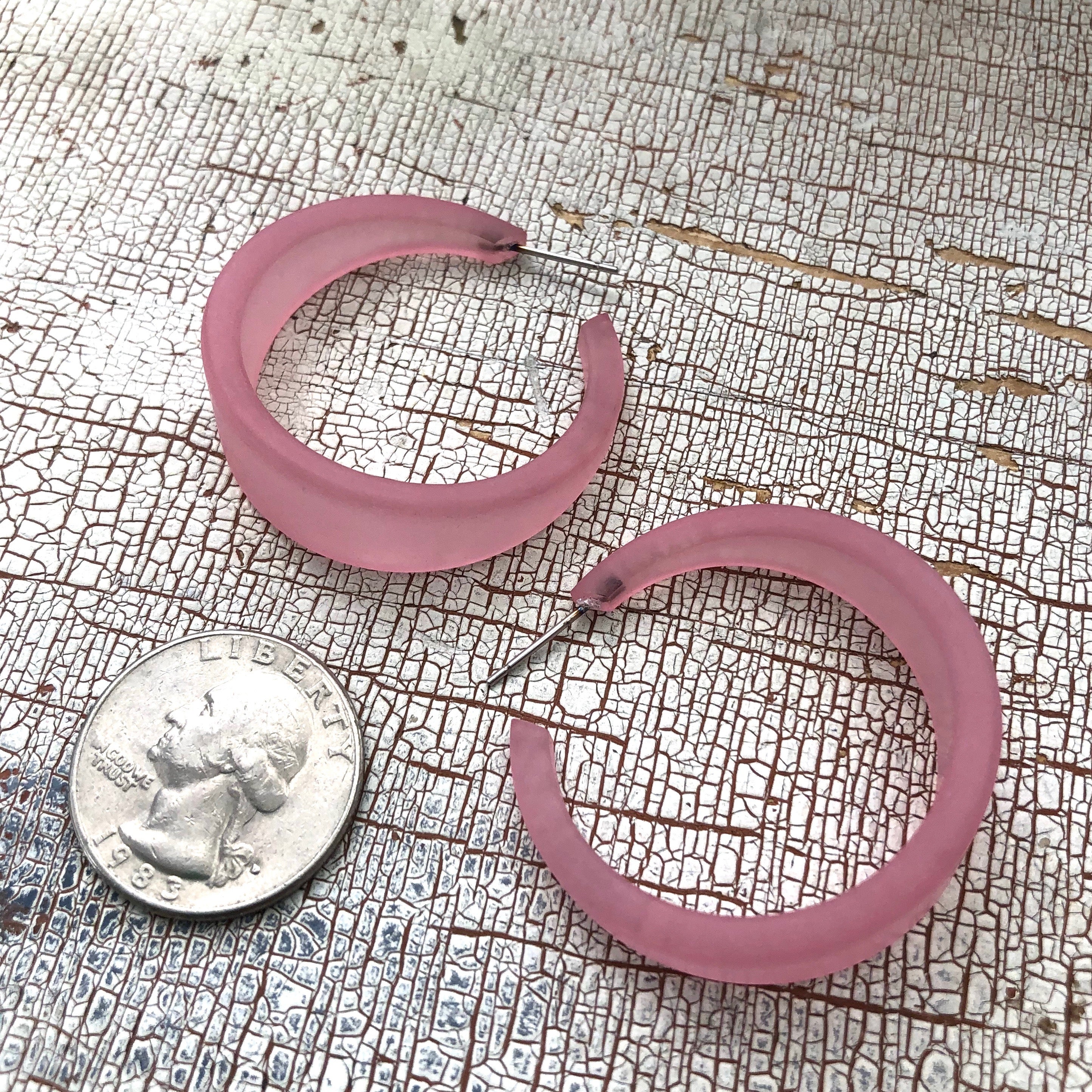 frosted pink hoops