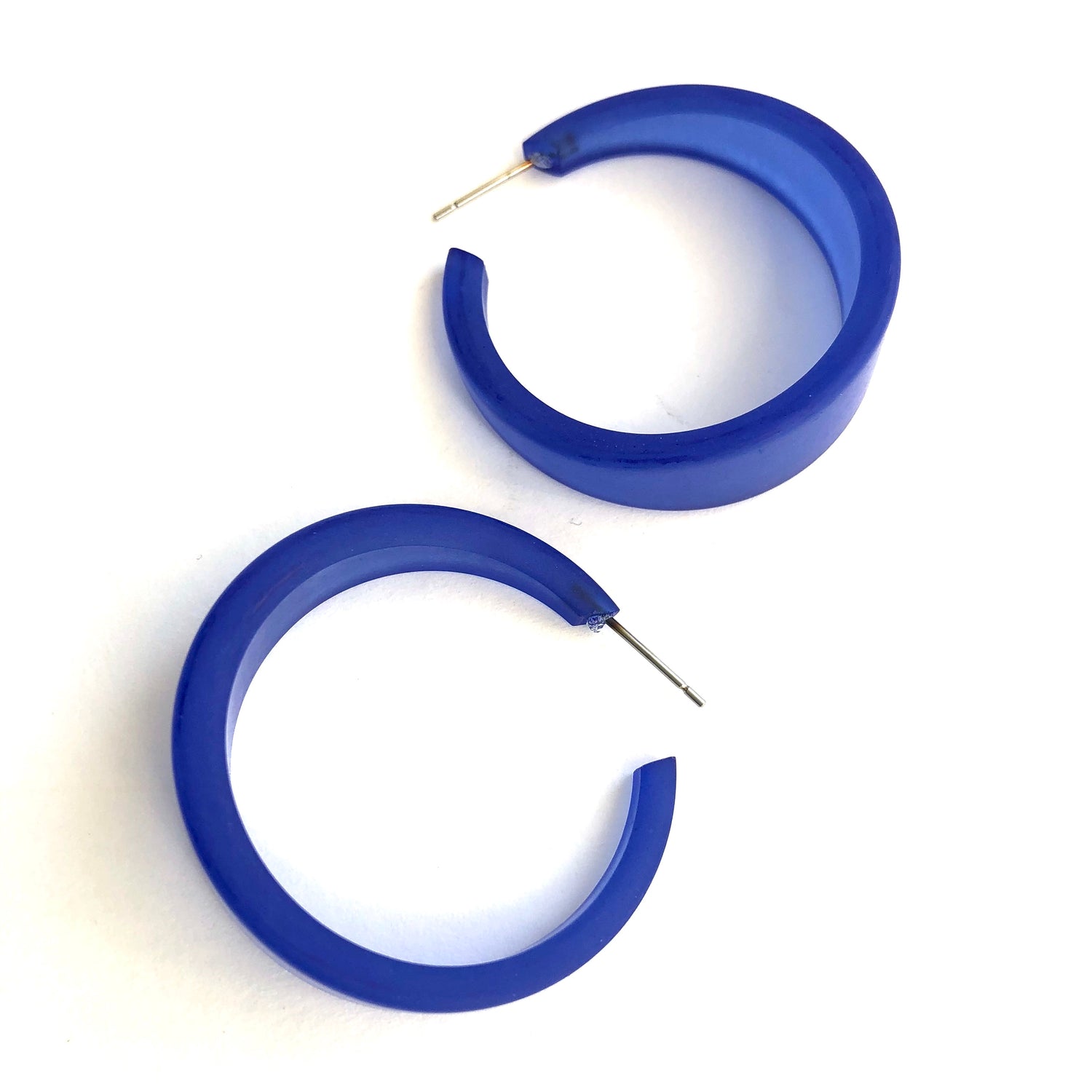 electric blue emily hoops