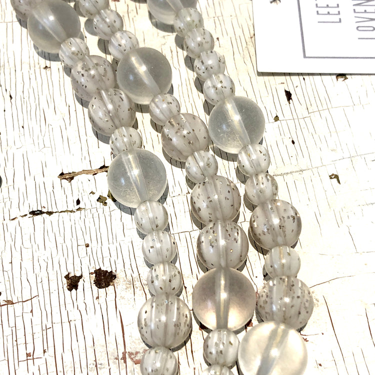 clear white sparkle necklace