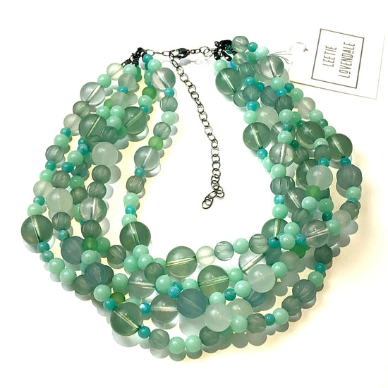 mint frosted necklace