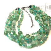 pastel green necklace