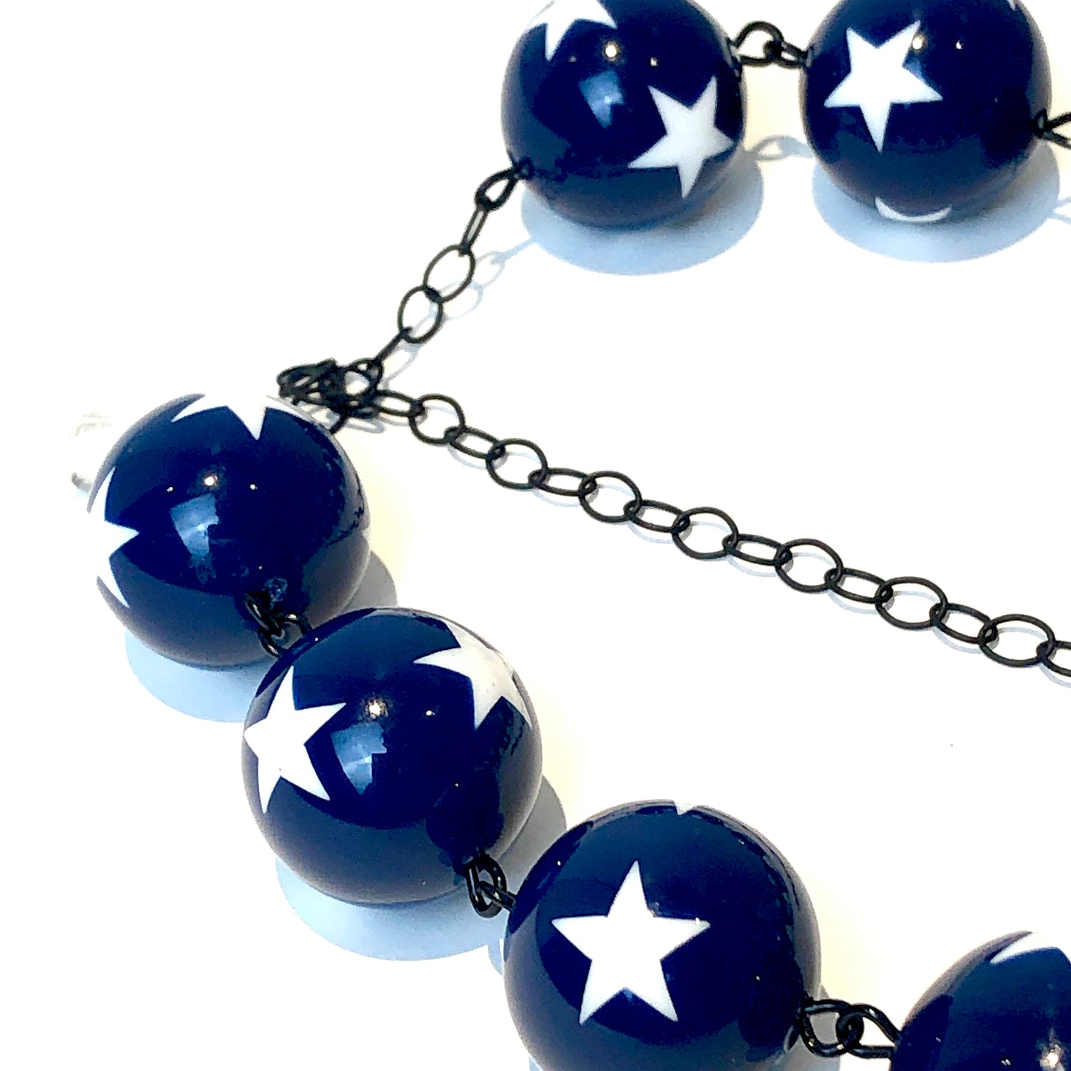 navy blue star necklace