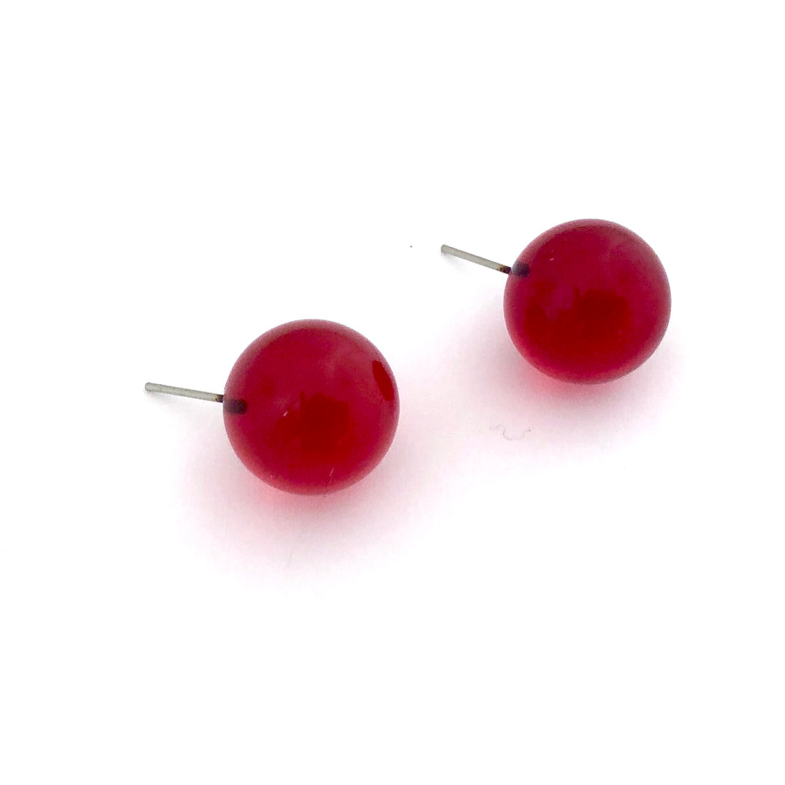 ruby red earrings